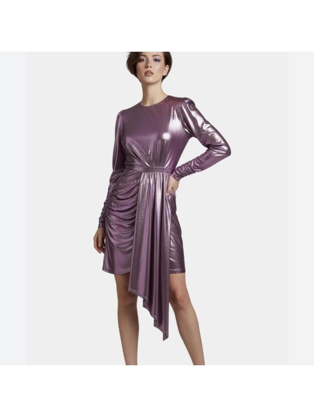 Elliatt Avalee Violet Metallic Cocktail/Party Dress Size M